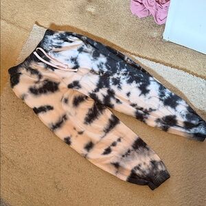 Garage Black and White Tie-Dye Joggers